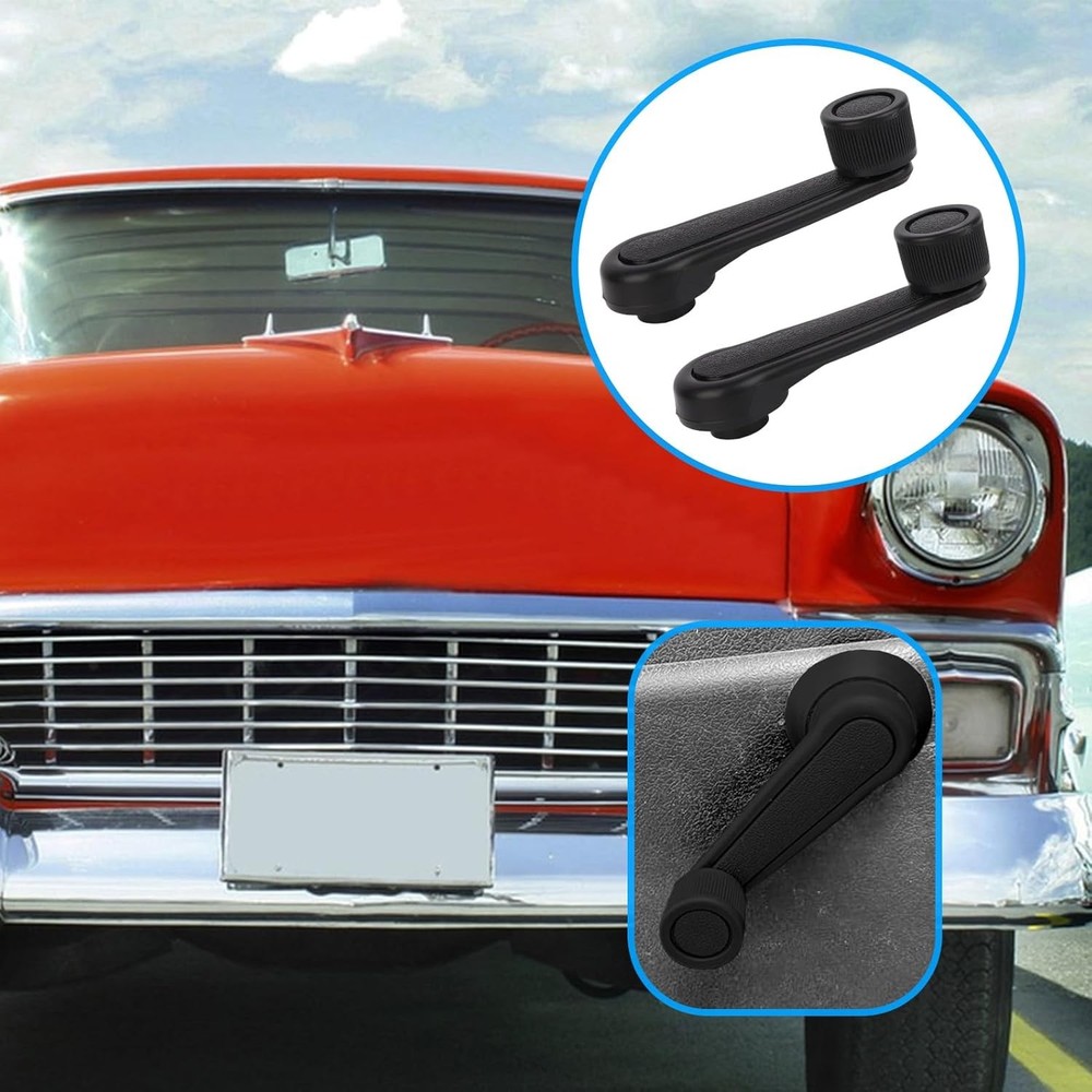 2pcs Manual Window Handle Car, Driver & Passenger Side Replacement Crank Handles