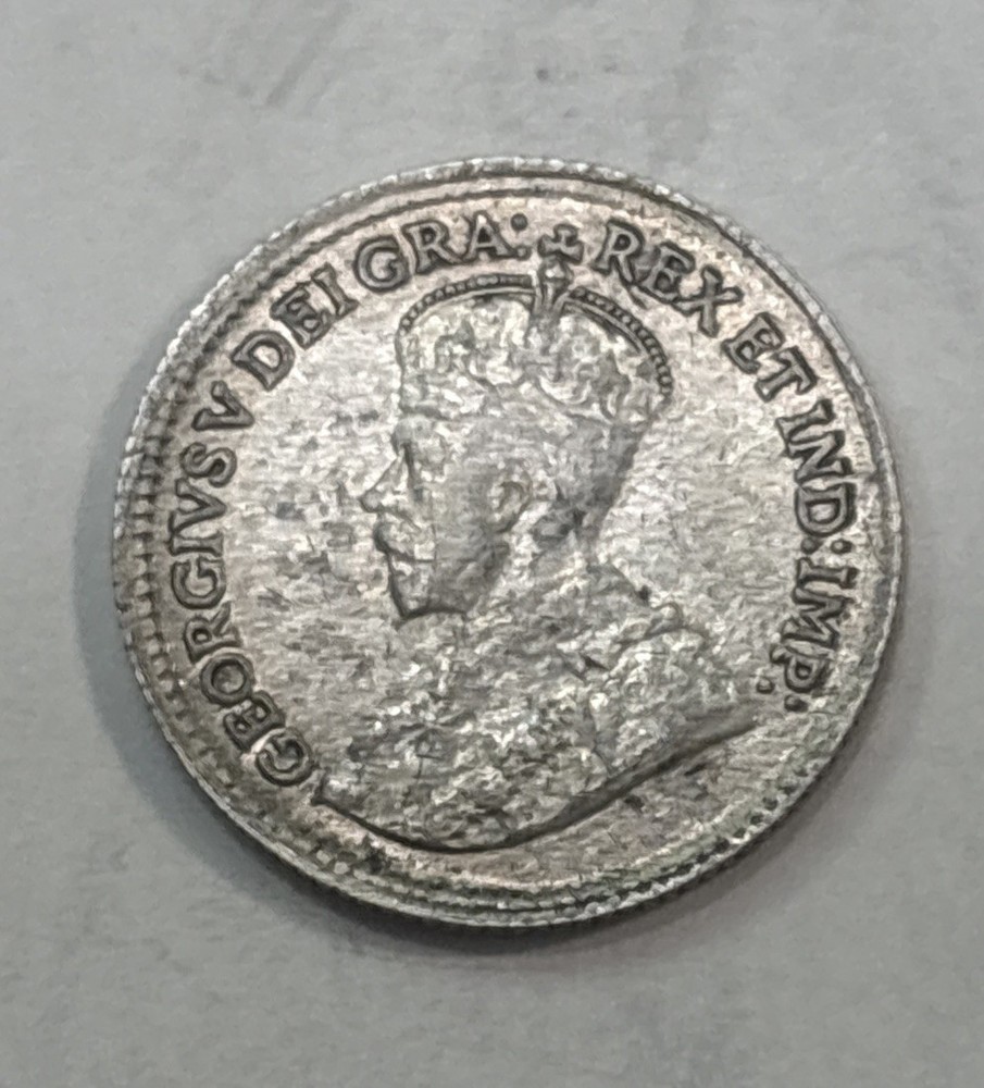 1920 Canada Silver! 5 Cent Coin! (CLD!) ENN Coins