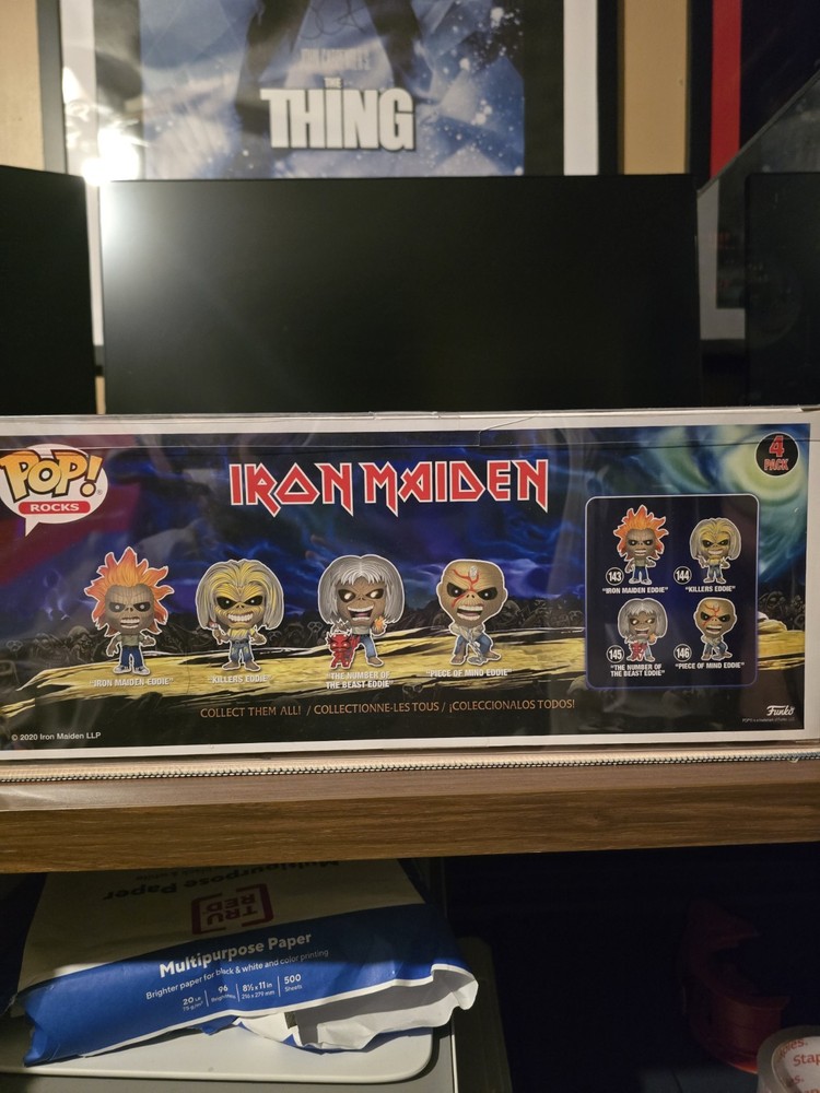 Funko Pop! Rocks Iron Maiden Eddie Vinyl 4 Pack GITD AE Exclusive