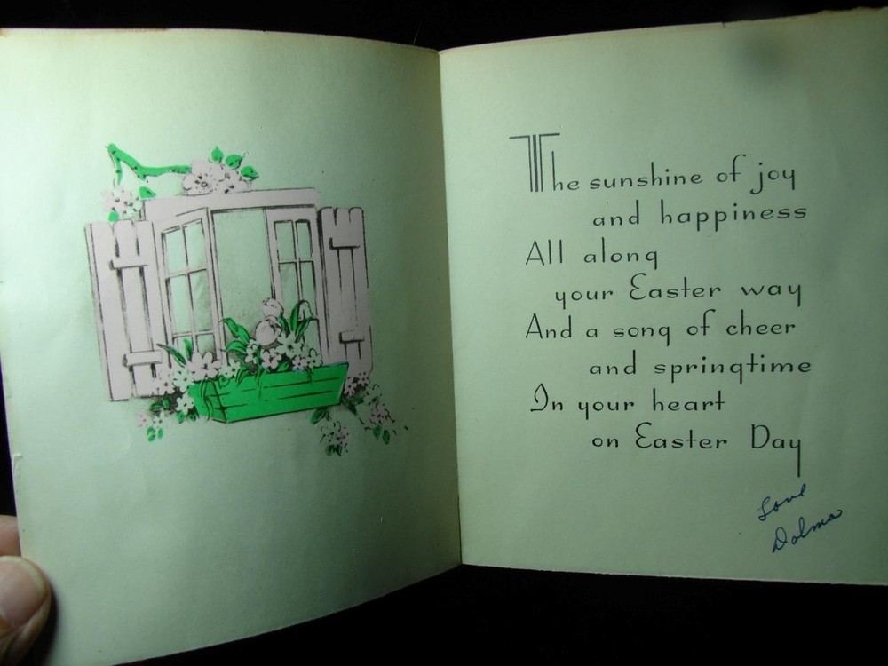 VINTAGE "EASTER SUNSHINE BE YOURS!!" EASTER GREETING CARD