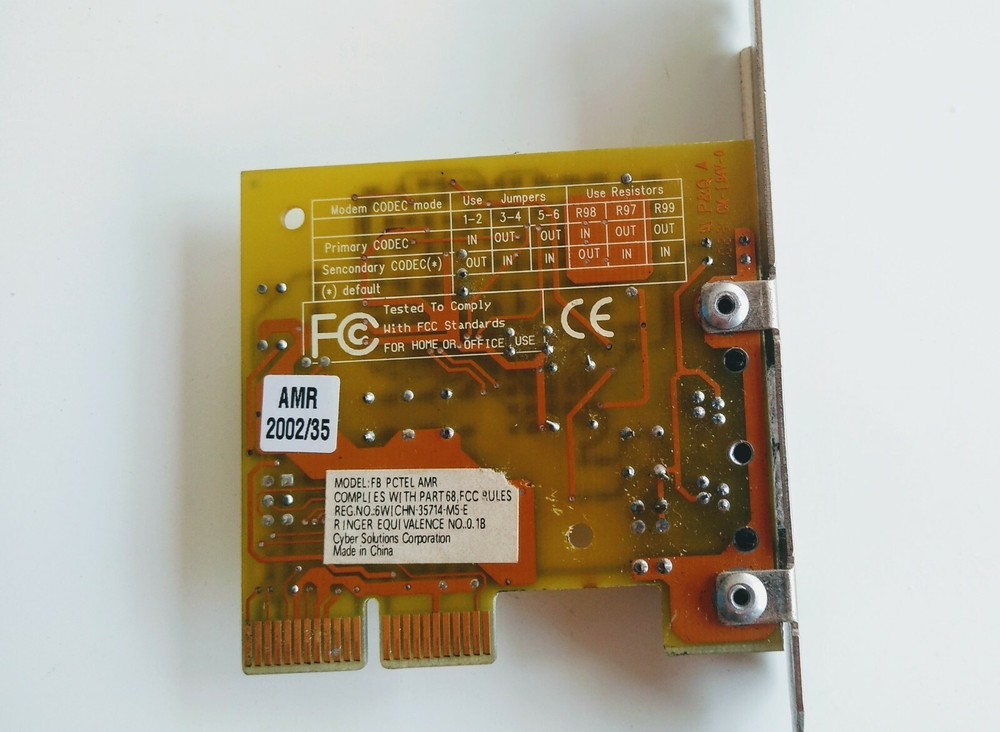 CYBER SOLUTIONS FB PCTEL AMR Fax Data Modem 56K V90