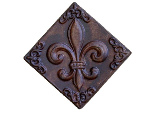 Fleur De Lis Simple Scrolls Plaster or Concrete Mold 7222 Moldcreations