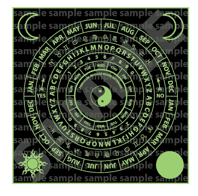 Pendulum Message Board Extended (Laminated) *** GREEN ****