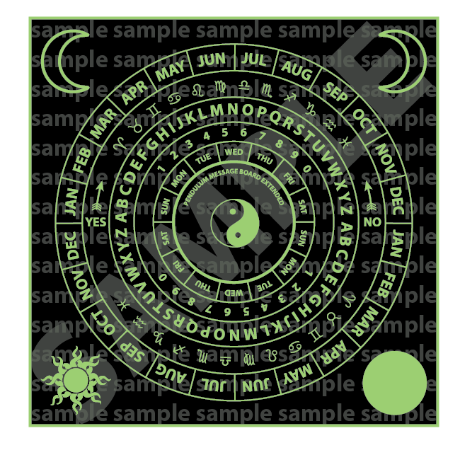 Pendulum Message Board Extended (Laminated) *** GREEN ****