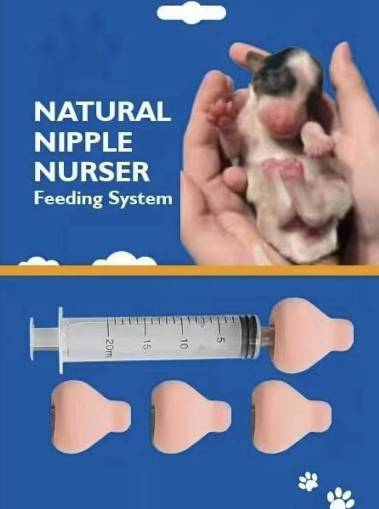 Puppy Whelping Feeding Nipple Bottle Syringe Large