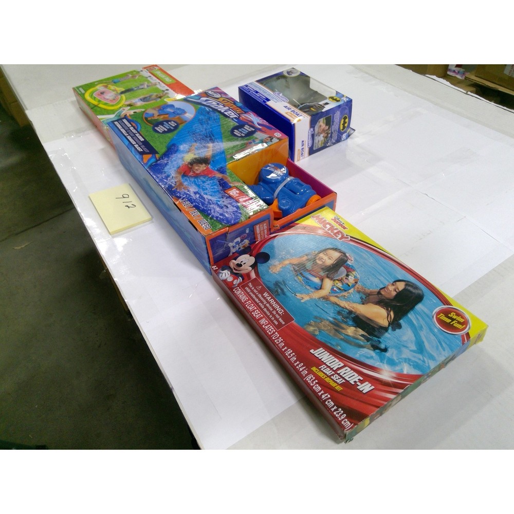 Nerf Super Soaker Slider Cocomelon Splash Pad Mickey Float Batman Boat Bundle