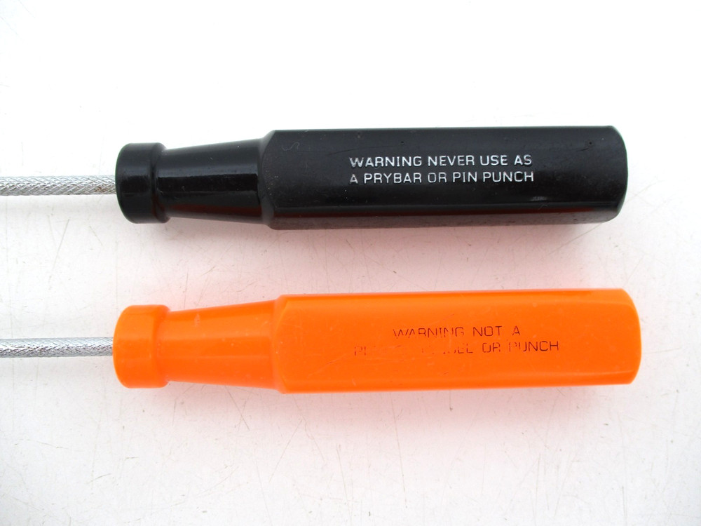 SNAP ON 2 Pc Electronic Screwdriver Set #0 Phillips & 1/8" Flat - Black & Orange