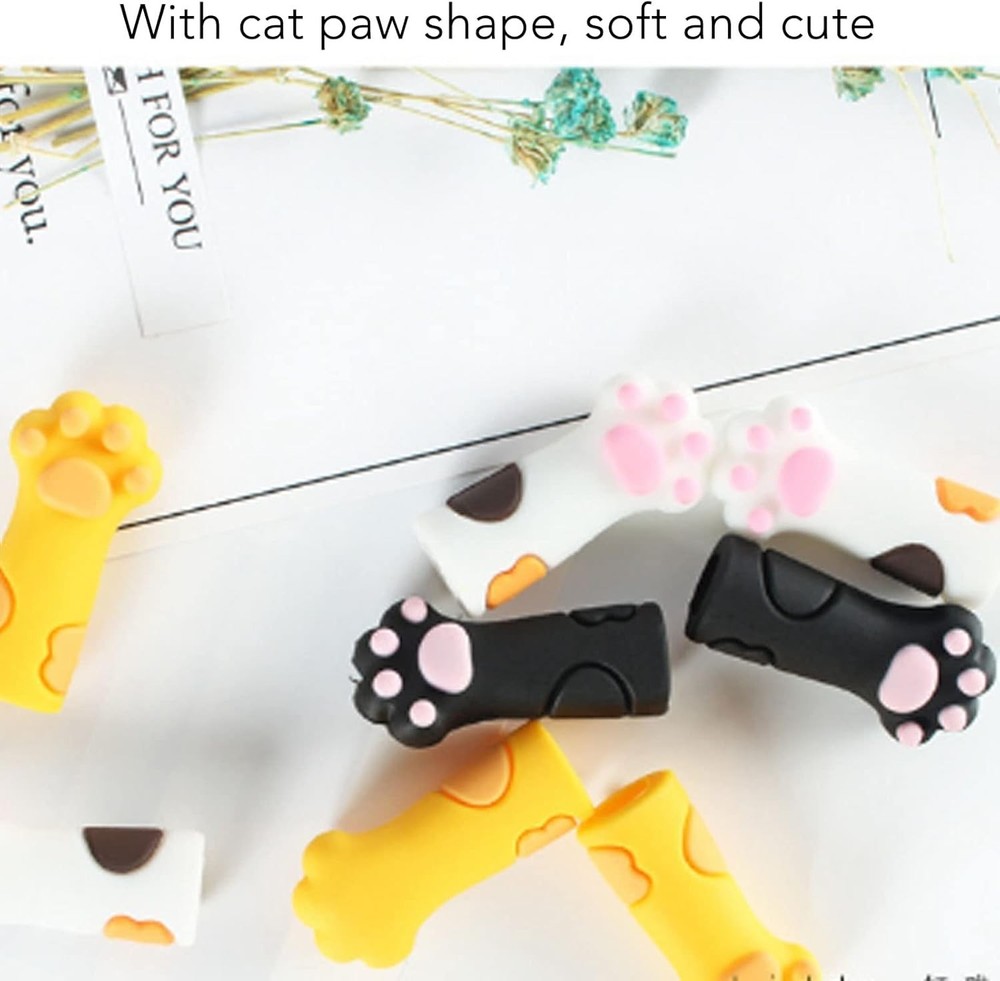 5pcs Cuticle Scissors Cover Protector, Cat Shape Silicone Cuticle Trimmer Protec