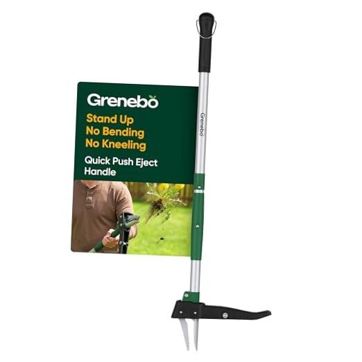 Stand Up Weed Puller Tool, Claw Garden Weed Removal Tool with Eject