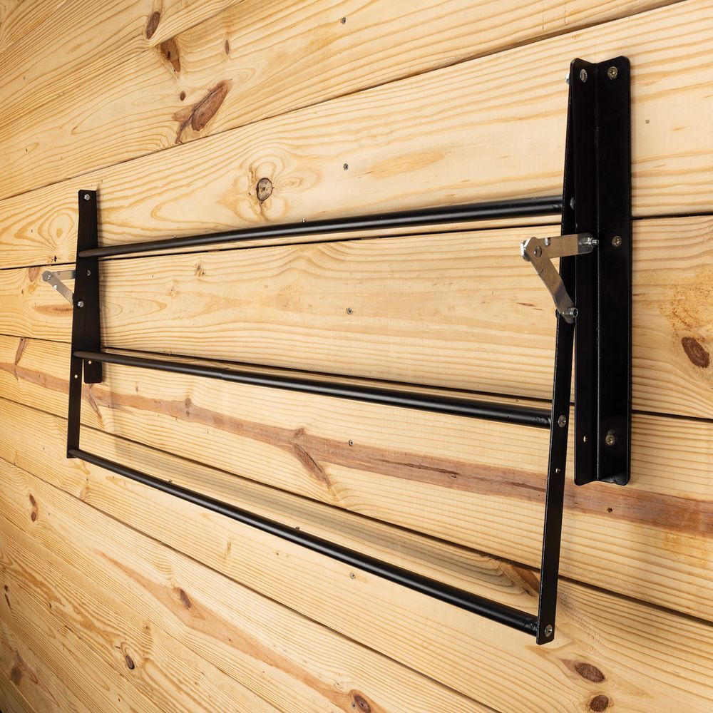 Easy-Up Tiered Mountable Collapsible Blanket/Pad Rack | Keeps Tack Organized