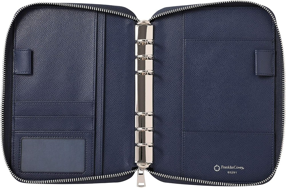 Franklin Planner Microfiber Zipper Binder Compact Bible Size Ring diameter 20mm