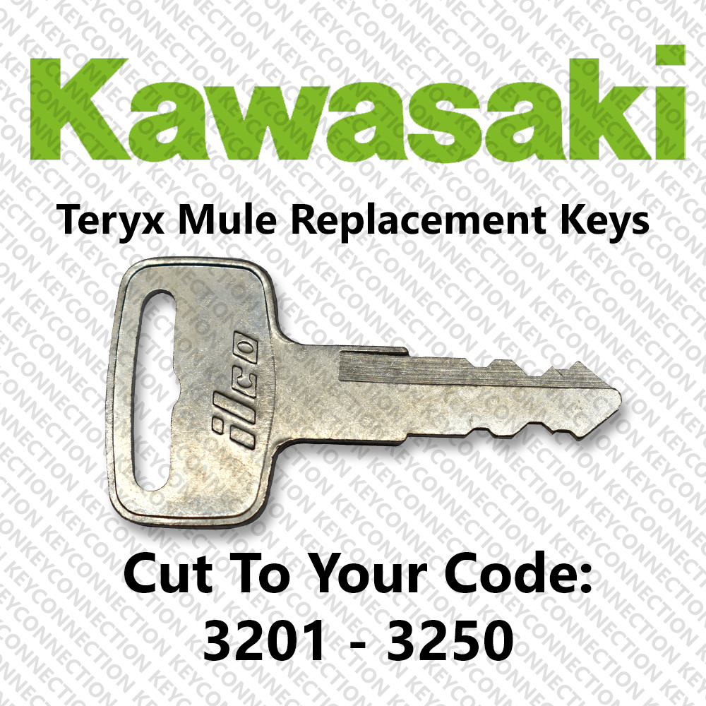 Kawasaki Teryx Mule Replacement Key Cut to Code 3201 - 3250