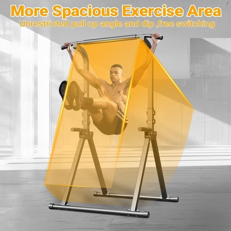 Foldable Pull Up Bar Free Standing Multi-function Power Tower Dip Bar Home Gym