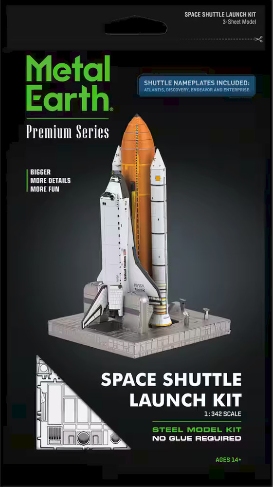Fascinations Metal Earth Space Shuttle Launch Kit ~ 3D Steel Model Kit ~ #ICX227