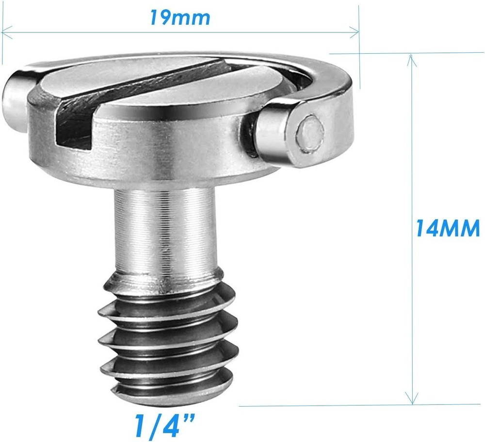 5-Pack Stainless Steel D-Ring Camera Tripod Screws