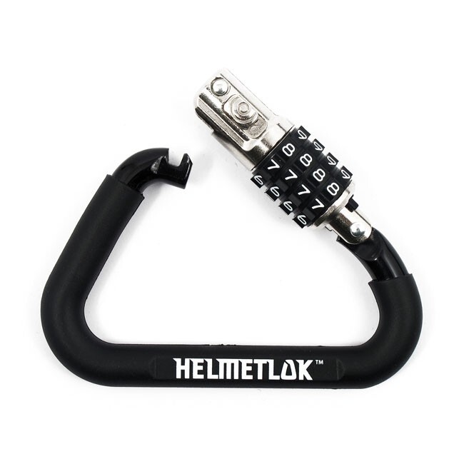Helmet Lock With T-Bar, Cable & Combination Lock For Motorcycle Security