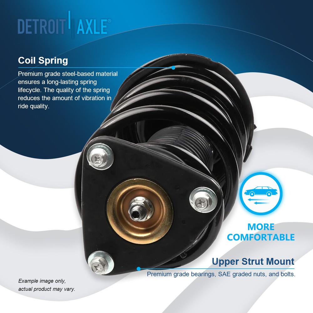 Front Struts w/ Coil Spring + Rear Shock + Sway Bars for 2012 2013 Ford Focus