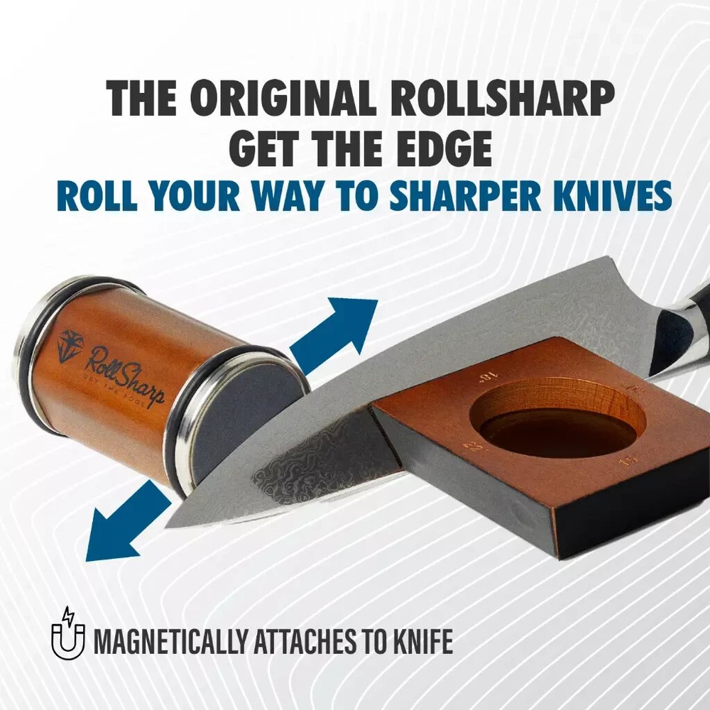 Original RollSharp - Rolling Knife Sharpener Get the Edge - Sharp Kitchen Knives
