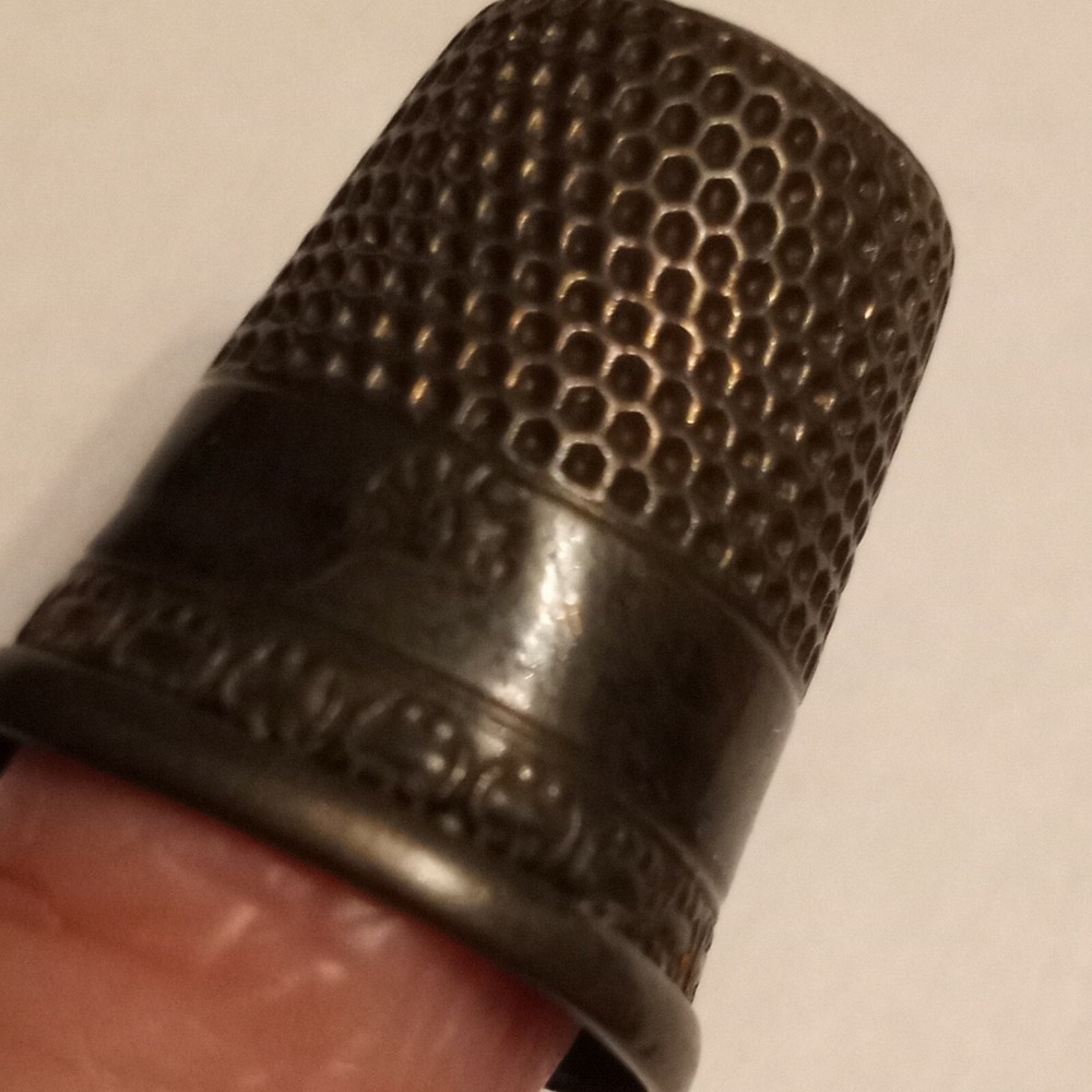 Sterling Silver Antique Sewing Thimble Size 9