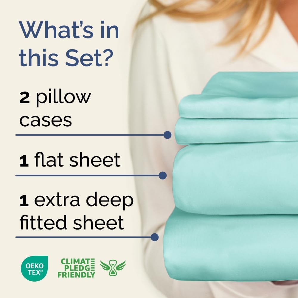4 Piece Breathable Cooler - Blue Sheet Set