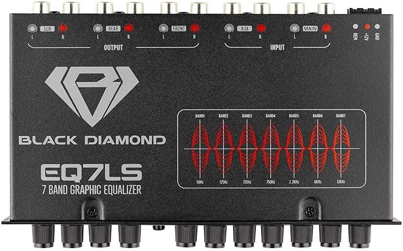 Black Diamond 7-Band Stereo Equalizer/Crossover Pre Amp Equalizer - EQ7LS