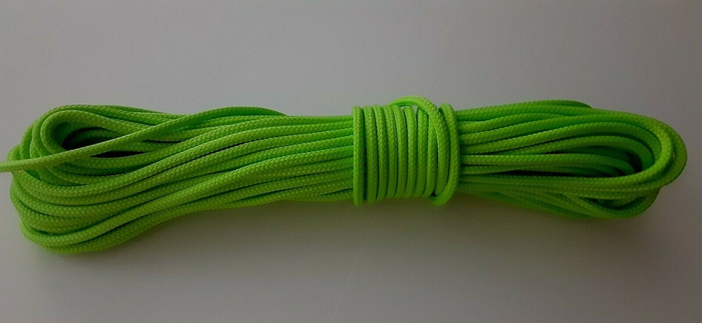 5/16 x 100 ft. Double Braid-Yacht Braid polyester rope. Lime