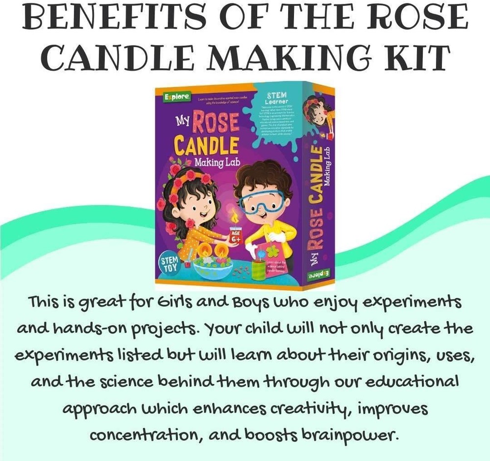 Explore STEM Learner My Rose Candle Making Lab DIY Kit