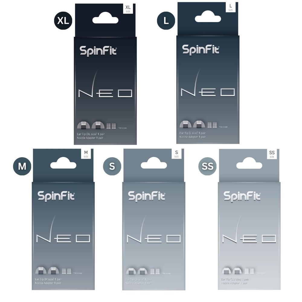 SpinFit NEO for IEM - SS - Silicone Patented Eartips Replacement,