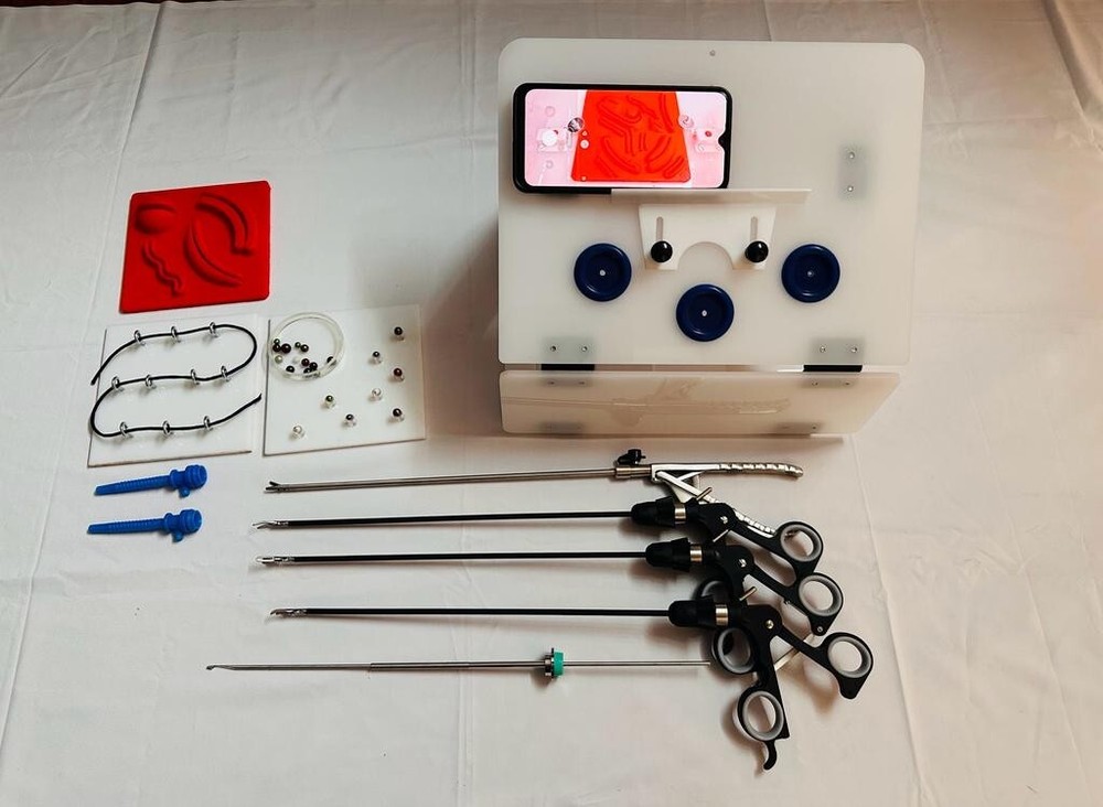 Laparoscopic Simulator Training Box Endo Trainer Foldable Instrument Set Kit