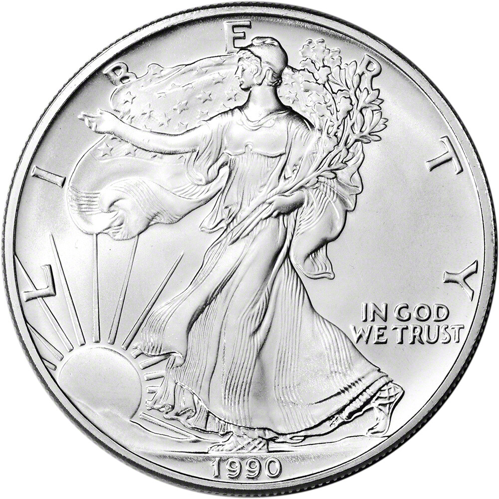 1990 American Silver Eagle Coin - NGC MS69