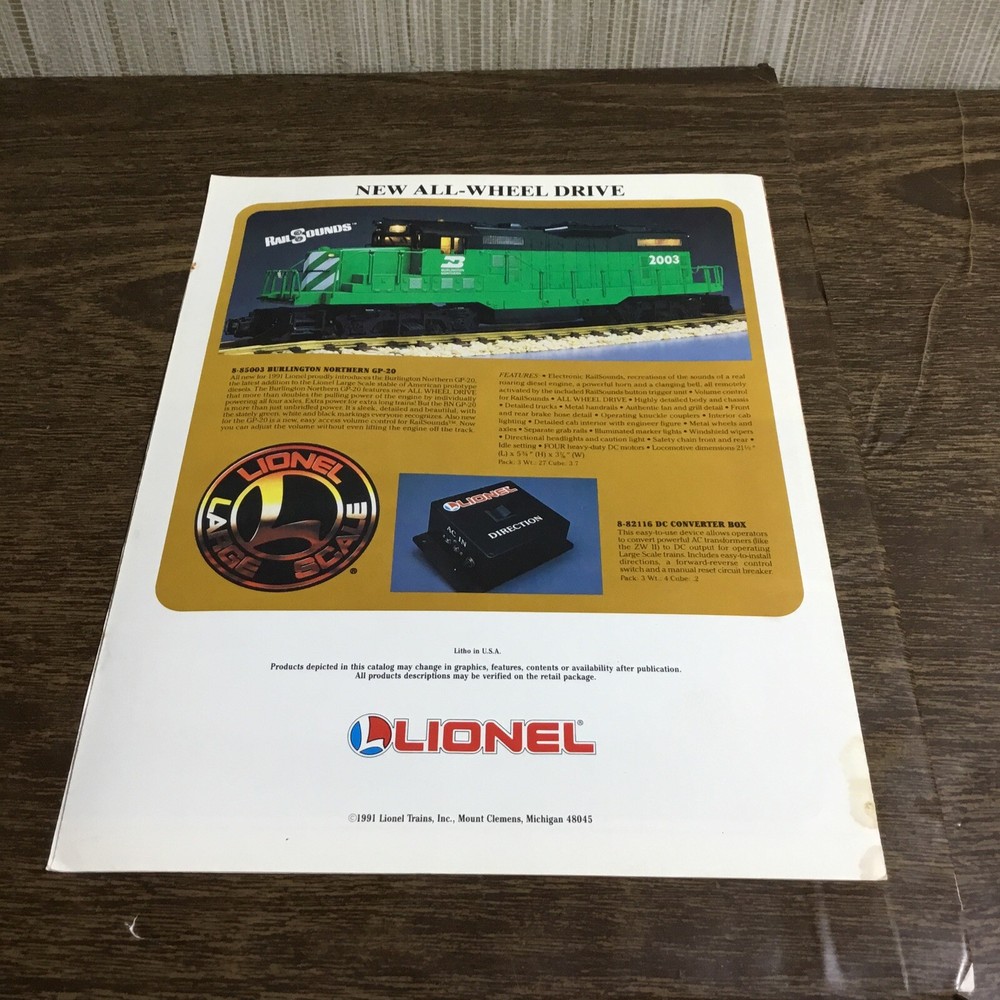 1991 LIONEL TRAINS STOCKING STUFFERS CATALOG