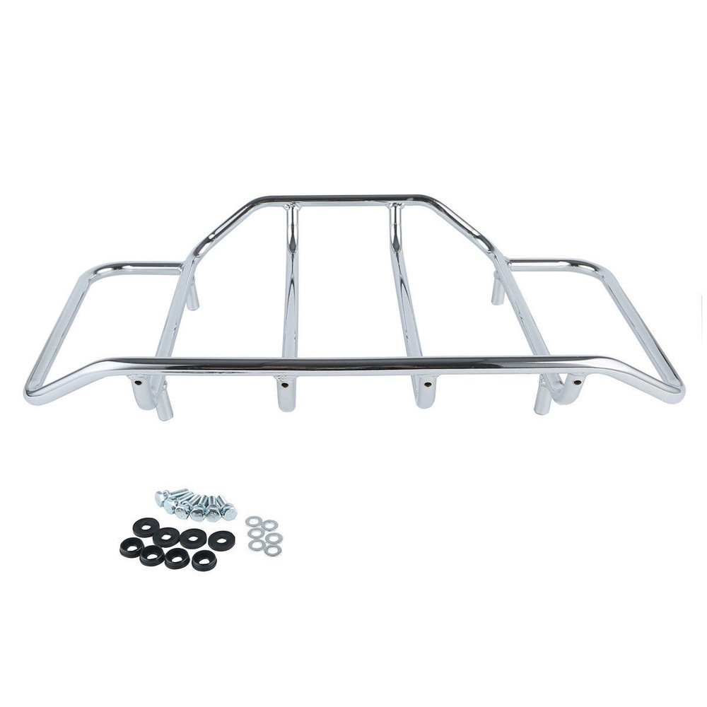 King Trunk Backrest Pad Mount Rack Base Plate Fit For Harley Road Glide 2014-Up