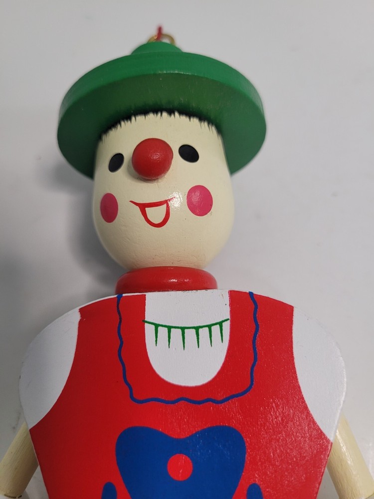 Wooden Pull String Toy Jumping Jack Figure Pull String Marionette