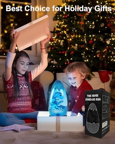 LED Dinosaur Egg Night Light with Remote Control 13 Color Dinosaur Lamp