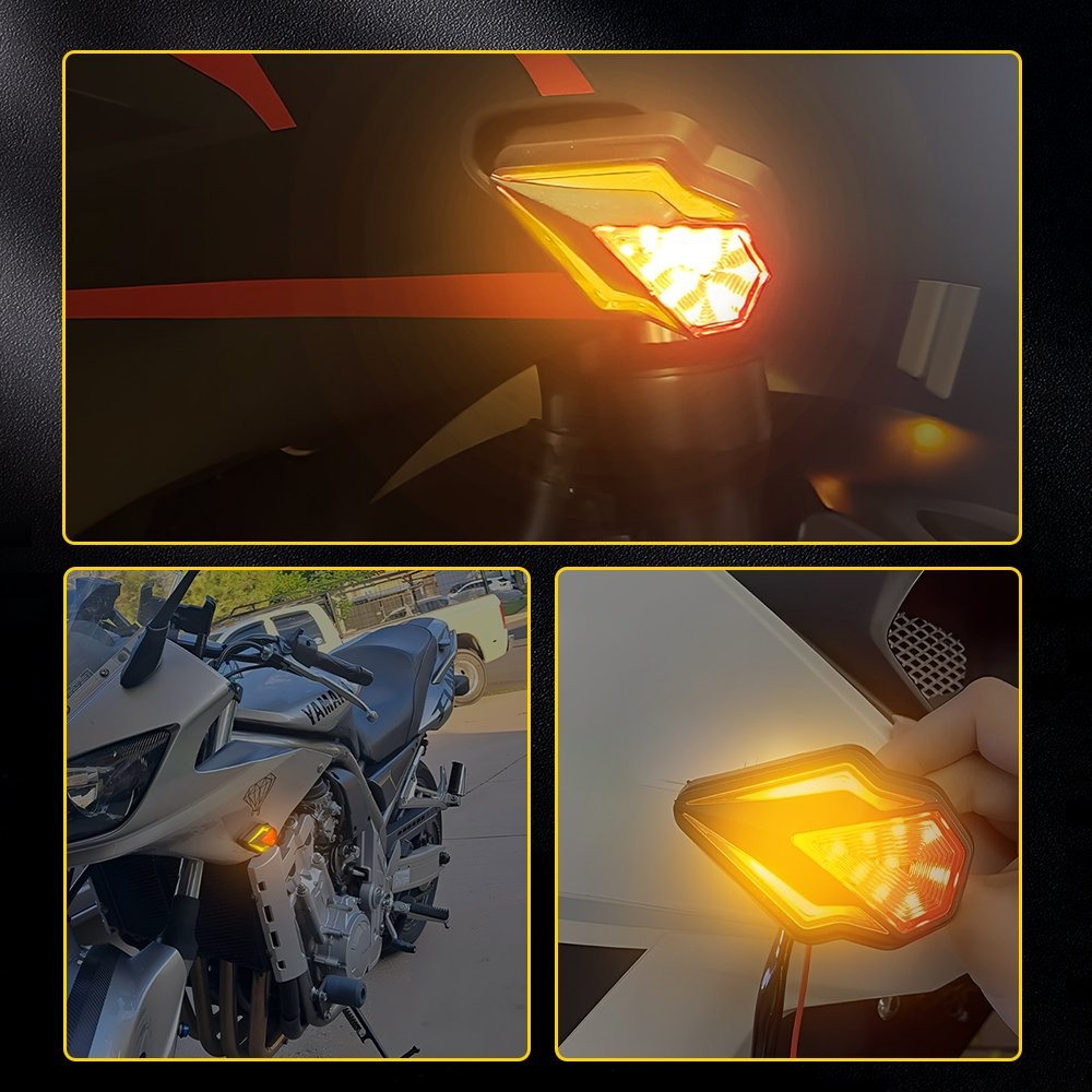 4x Motorcycle LED Flush Mount Turn Signals Indicators Blinker Light For Suzuki