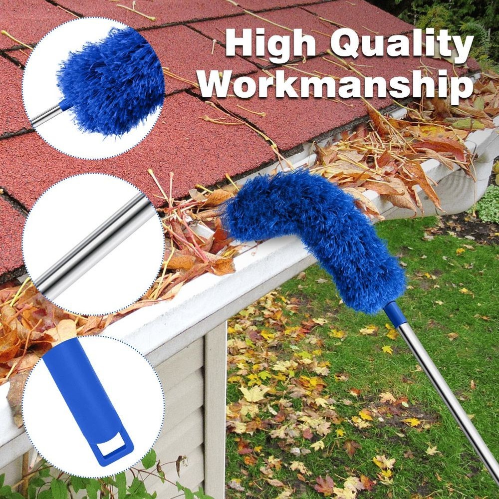 Cobweb Duster with Extension Pole, Web Brush and Washable Ceiling Duster6034