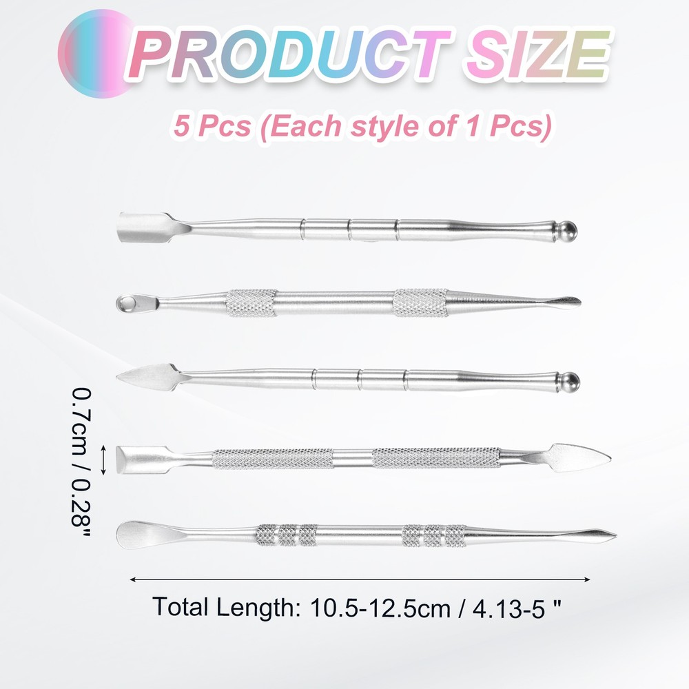5 Pcs Wax Carving Tools, Silver Tone