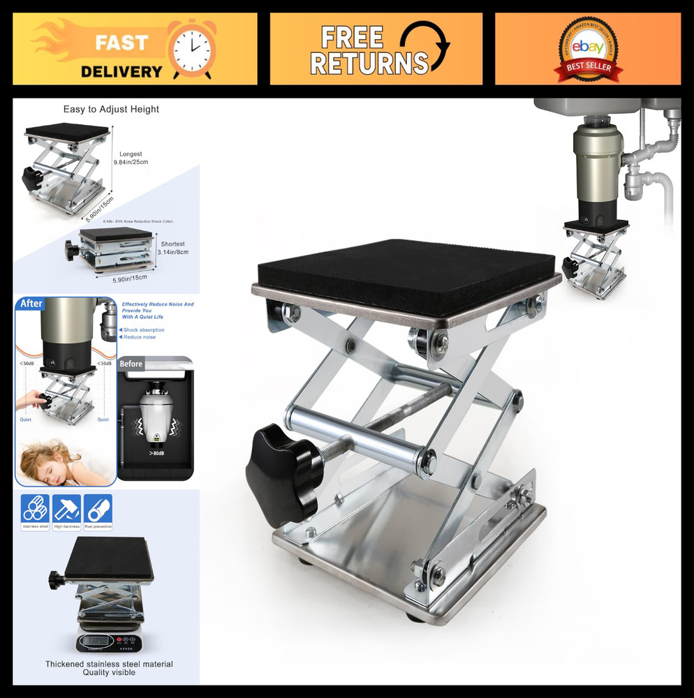 Adjustable Garbage Disposer Bracket Support Kit - Stainless Steel Shock Absorber