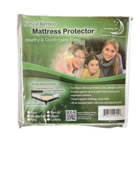 Natural Bamboo Waterproof Bamboo Mattress Protector Twin Size Antimicrobial