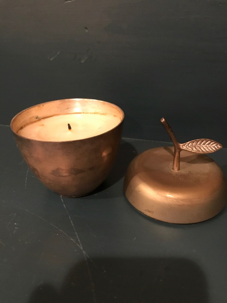 Vintage Zodax Apple Metal Container Candle