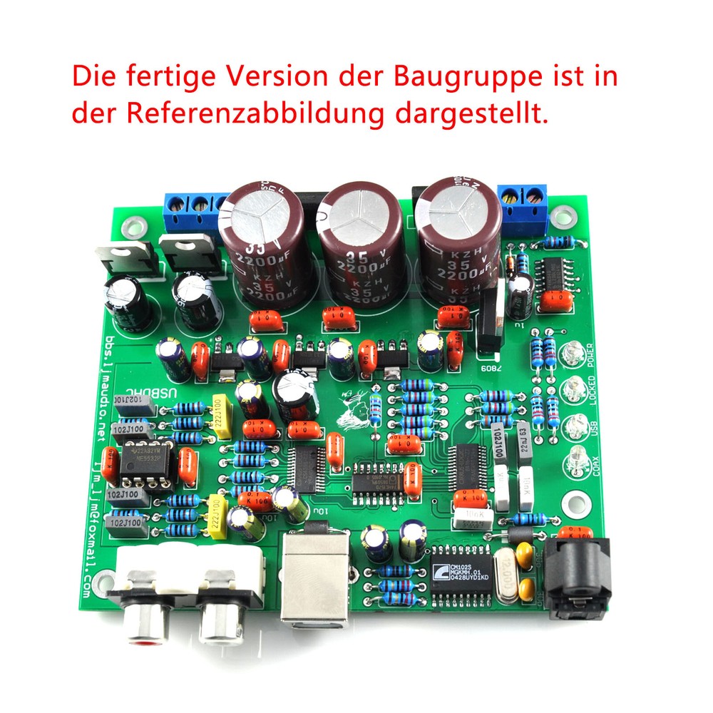 1pc CS4398 CS8416IC DAC Digital Receiving Decoder Ready Card Kit DIY