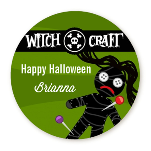 Witch Craft - Halloween Personalized Round Stickers - 8 sizes available
