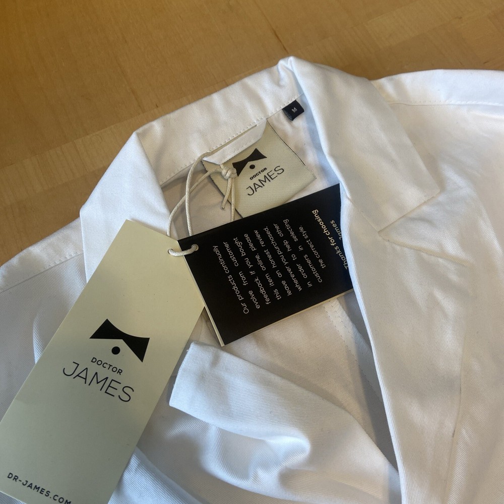 Doctor James Lab Coat M White Scrub Science Teacher