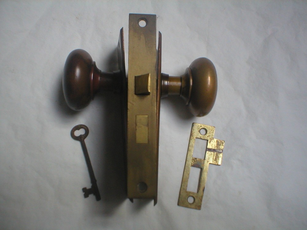 Antique Craftsman Era Solid Brass Door Hardware