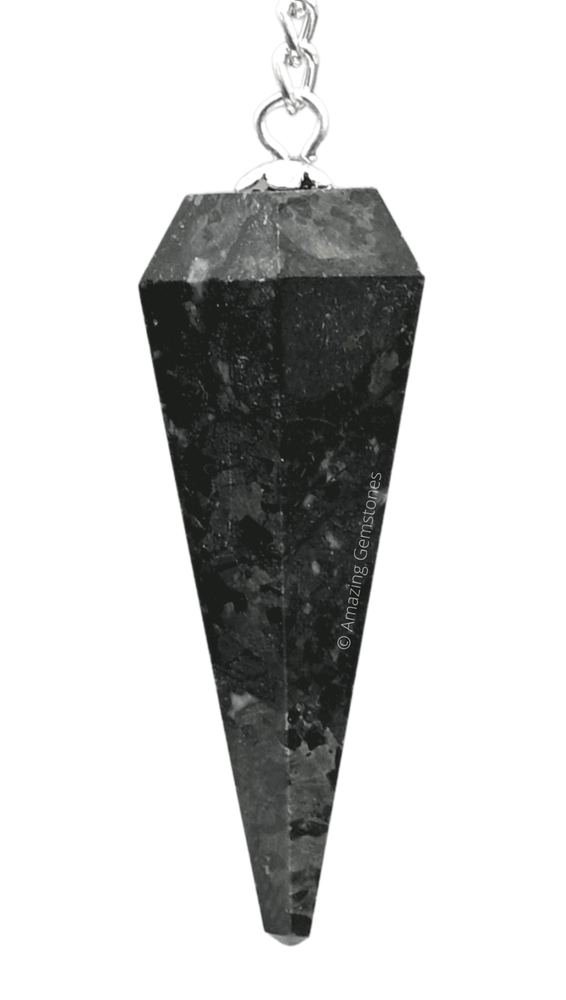 Nuummite Dowsing Crystal Pendulum