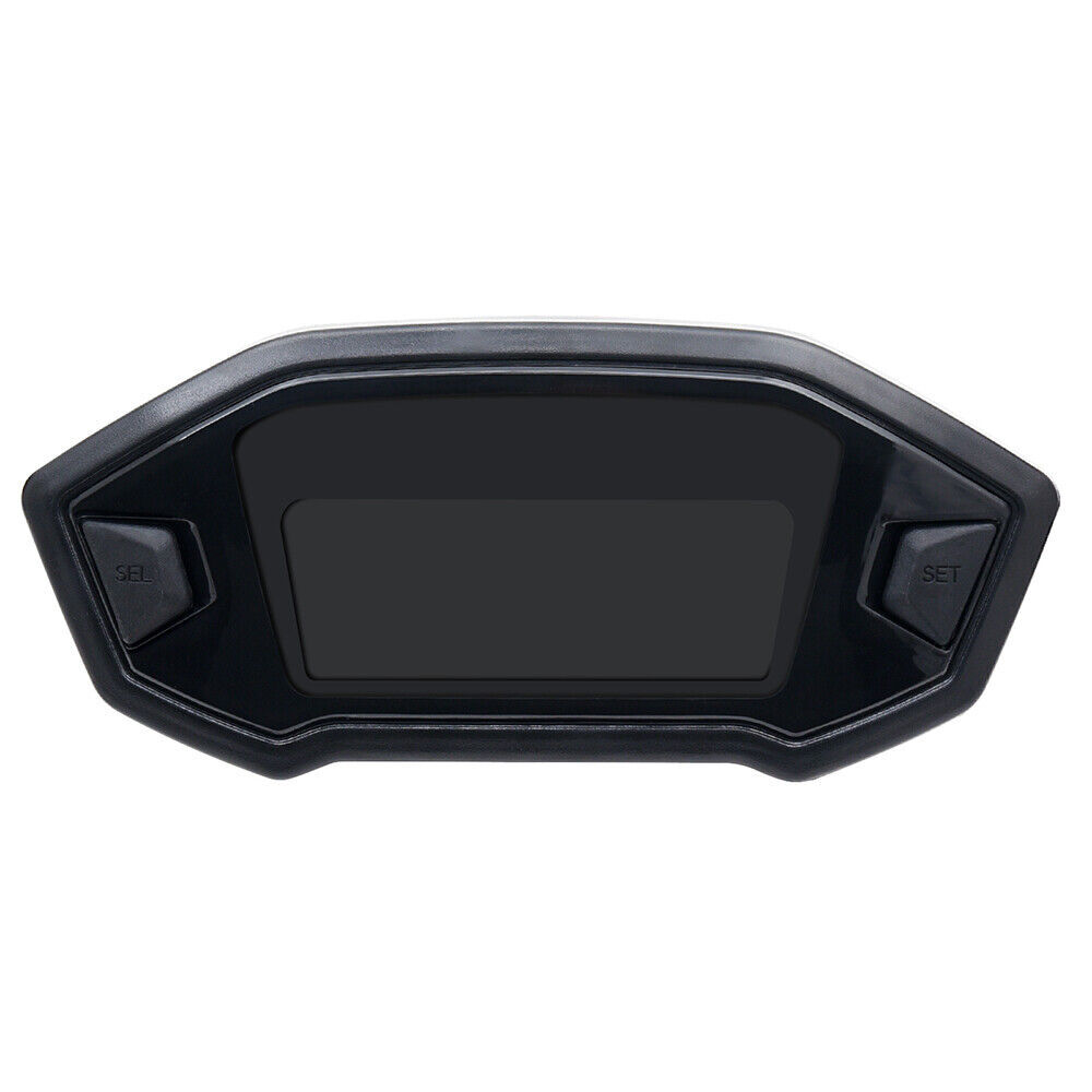 Motorcycle Speedometer Universal Tachometer LCD Digital Odometer Gauge Fuel