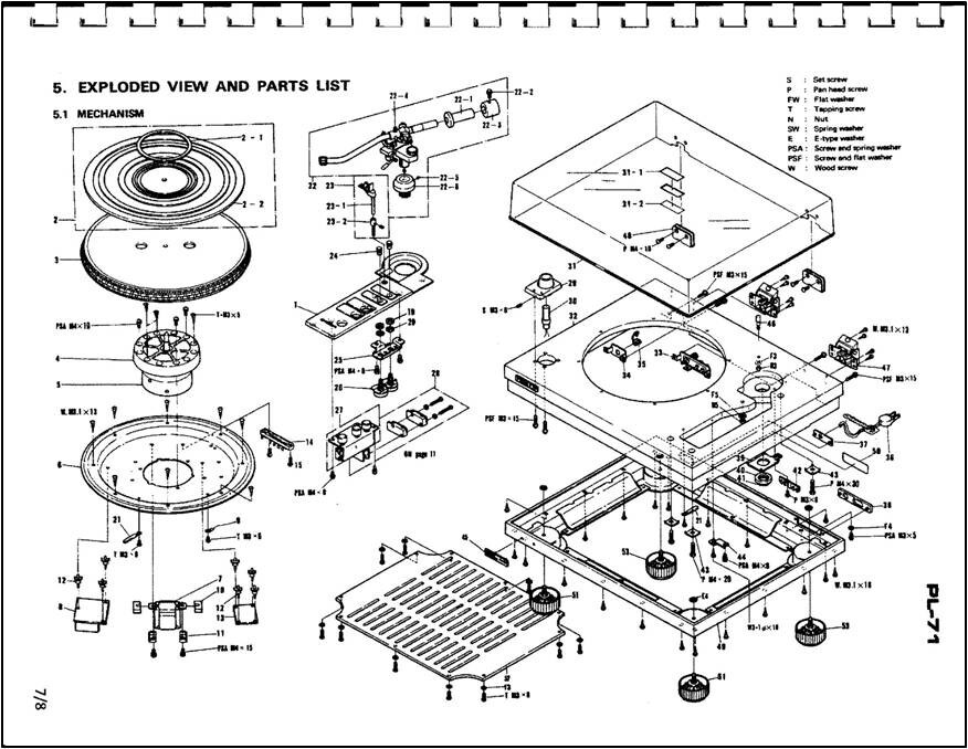 Pioneer PL-71 Turntable Service Manual