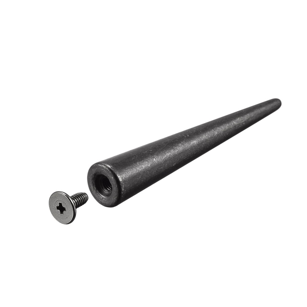 10x55mm Screw Back Rivets, 5 Set Solid Leather Studs for DIY Black