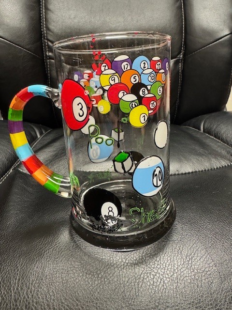 De-Lite Colorful Billiards Glass Cup