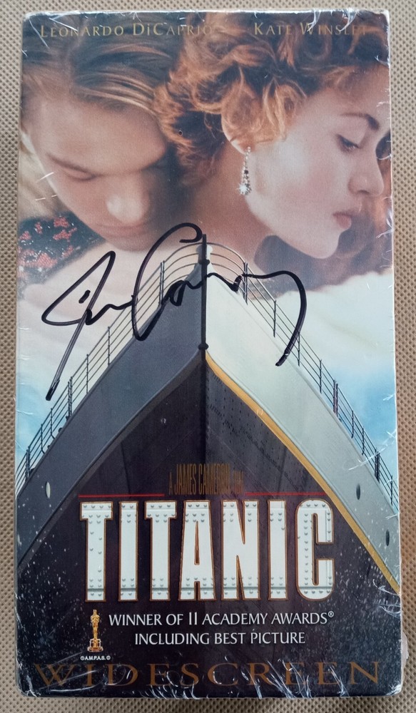 TITANIC VHS BOX SET  AUTOGRAPHED SIGNED BY JAMES CAMERON
